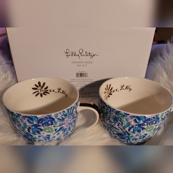 Lilly Pulitzer Matching Mugs Set. 12oz Brand New 💎 - Picture 1 of 5
